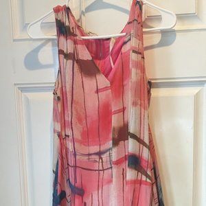 RACHEL Rachel Roy Pink Printed Asymmetrical Parachute Dress, Multiple Ways